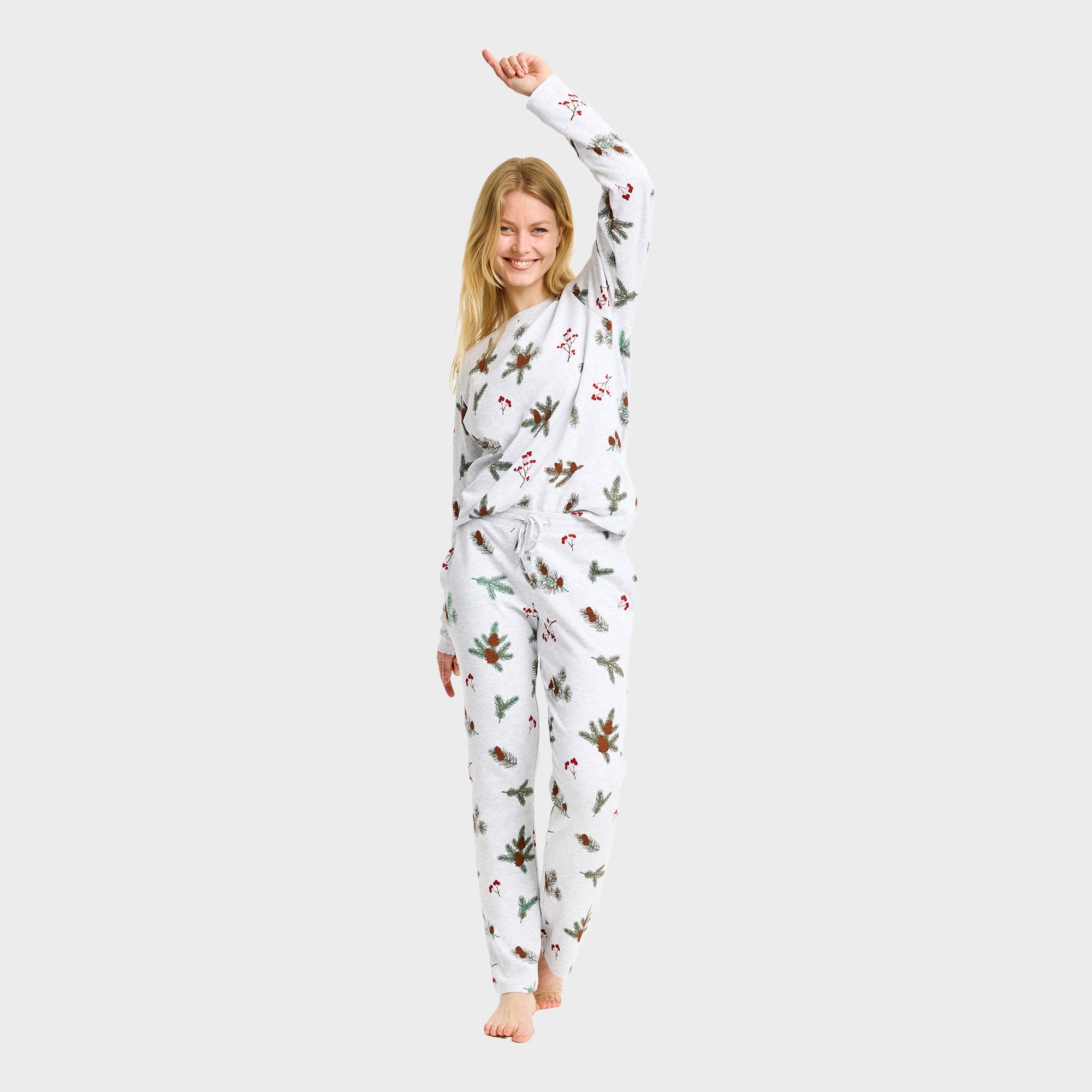 Den ribbede pyjamas - Dame